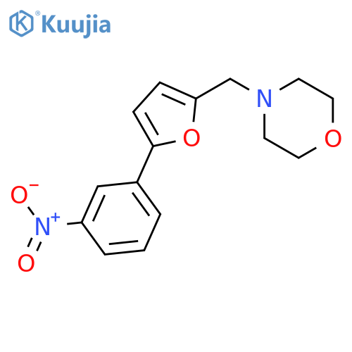 Morpholine, 4-[[5-(3-nitrophenyl)-2-furanyl]methyl]- structure