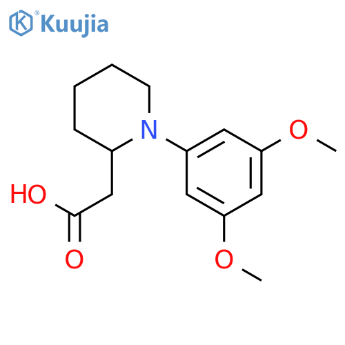 2-Piperidineacetic acid, 1-(3,5-dimethoxyphenyl)- structure