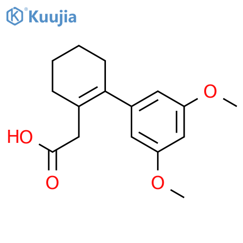 1-Cyclohexene-1-acetic acid, 2-(3,5-dimethoxyphenyl)- structure