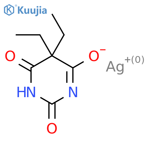 2,4,6(1H,3H,5H)-Pyrimidinetrione, 5,5-diethyl-, silver(1+) salt (1:1) structure