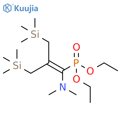 Phosphonic acid,[1-(dimethylamino)-3-(trimethylsilyl)-2-[(trimethylsilyl)methyl]-1-propenyl]-, diethyl ester structure