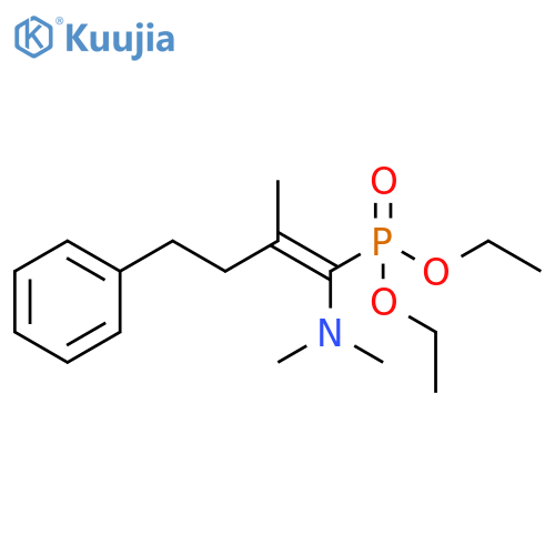 Phosphonic acid, [1-(dimethylamino)-2-methyl-4-phenyl-1-butenyl]-, diethyl ester, (E)- (9CI) structure