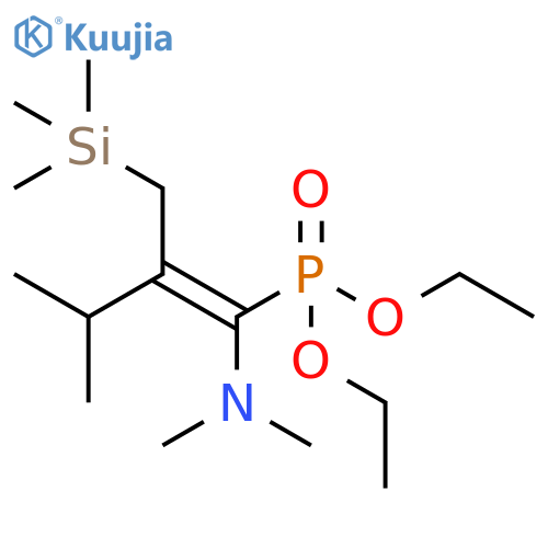 Phosphonic acid, [1-(dimethylamino)-3-methyl-2-[(trimethylsilyl)methyl]-1-butenyl]-, diethyl ester, (Z)- (9CI) structure