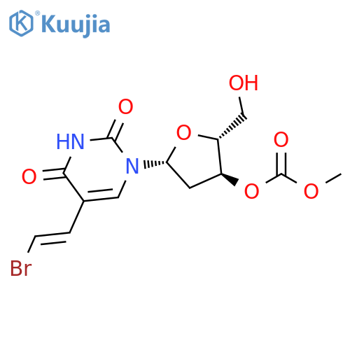 Uridine, 5-(2-bromoethenyl)-2'-deoxy-, 3'-(methyl carbonate), (E)- (9CI) structure