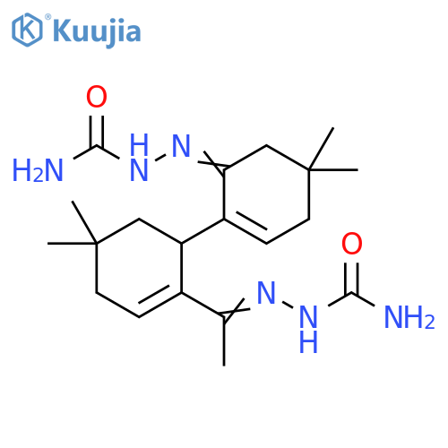 Hydrazinecarboxamide, 2-[1-[6-[6-[(aminocarbonyl)hydrazono]-4,4-dimethyl-1-cyclohexen-1-yl]-4,4-dimethyl-1-cyclohexen-1-yl]ethylidene]- (9CI) structure