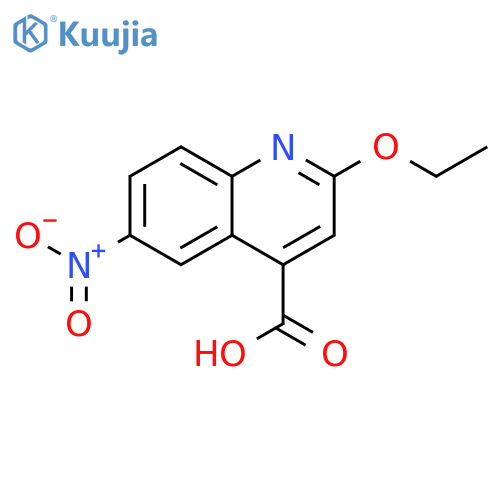 4-Quinolinecarboxylic acid, 2-ethoxy-6-nitro- structure