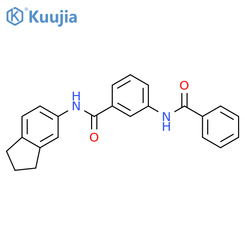 3-(benzoylamino)-N-2,3-dihydro-1H-inden-5-ylbenzamide structure