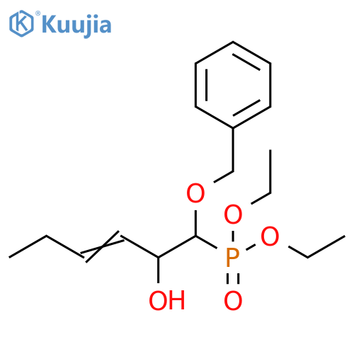 Phosphonic acid, [2-hydroxy-1-(phenylmethoxy)-3-hexenyl]-, diethyl ester (9CI) structure