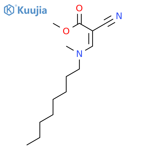 methyl (2E)-2-cyano-3-[methyl(octyl)amino]prop-2-enoate structure