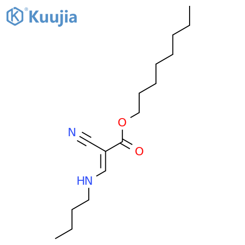 octyl (2E)-3-(butylamino)-2-cyanoprop-2-enoate structure