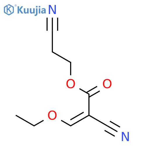 2-Propenoic acid, 2-cyano-3-ethoxy-, 2-cyanoethyl ester structure