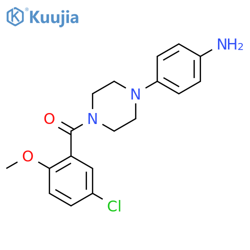 {4-4-(5-Chloro-2-methoxybenzoyl)piperazin-1-ylphenyl}amine structure