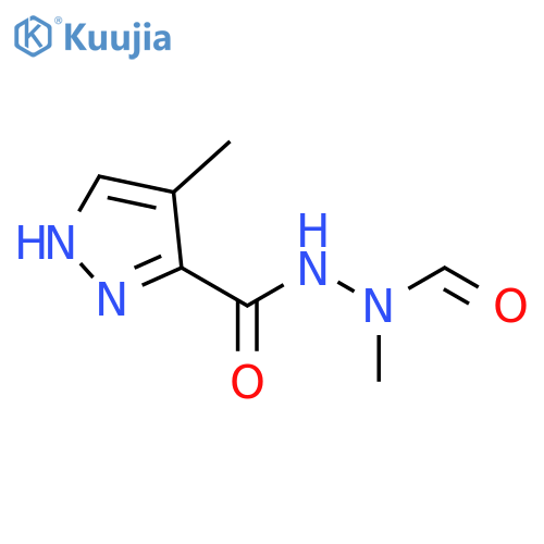 1H-Pyrazole-3-carboxylic acid, 4-methyl-, 2-formyl-2-methylhydrazide structure