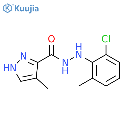 1H-Pyrazole-3-carboxylic acid, 4-methyl-,2-(2-chloro-6-methylphenyl)hydrazide structure