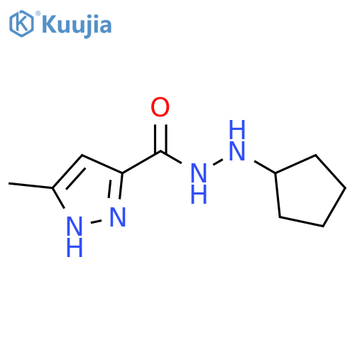 1H-Pyrazole-3-carboxylic acid, 5-methyl-, 2-cyclopentylhydrazide structure