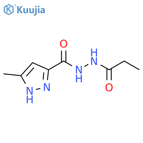 1H-Pyrazole-3-carboxylic acid, 5-methyl-, 2-(1-oxopropyl)hydrazide structure