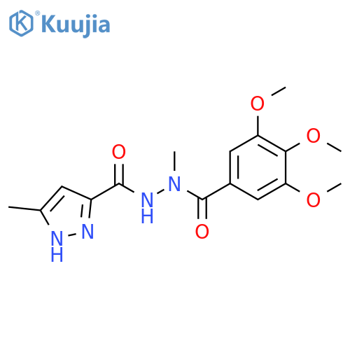 1H-Pyrazole-3-carboxylic acid, 5-methyl-, 2-methyl-2-(3,4,5-trimethoxybenzoyl)hydrazide structure