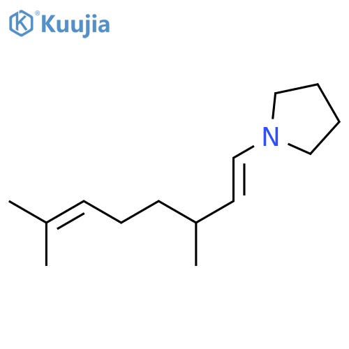 Pyrrolidine, 1-(3,7-dimethyl-1,6-octadienyl)- structure