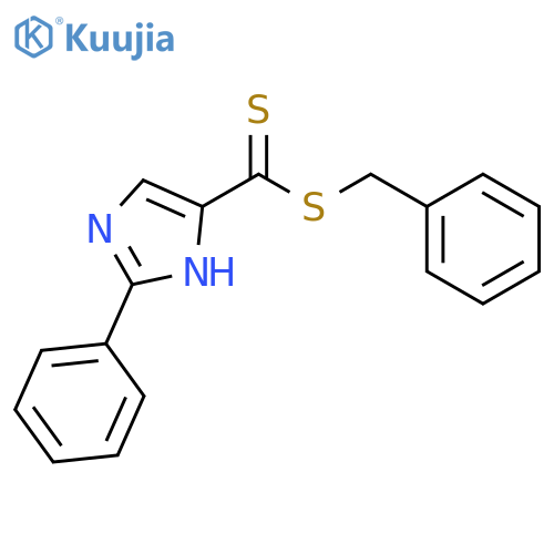 1H-Imidazole-4-carbodithioic acid, 2-phenyl-, phenylmethyl ester structure