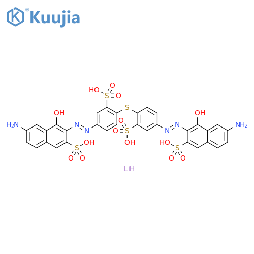 2-Naphthalenesulfonic acid,3,3'-[thiobis[(3-sulfo-4,1-phenylene)azo]]bis[6-amino-4-hydroxy-,tetralithium salt structure