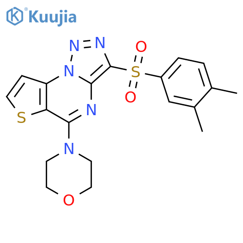 10-(3,4-dimethylbenzenesulfonyl)-7-(morpholin-4-yl)-5-thia-1,8,11,12-tetraazatricyclo7.3.0.0^{2,6}dodeca-2(6),3,7,9,11-pentaene structure