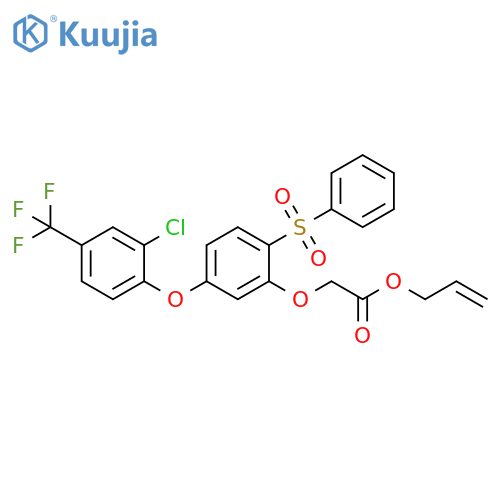 Acetic acid, 2-[5-[2-chloro-4-(trifluoromethyl)phenoxy]-2-(phenylsulfonyl)phenoxy]-, 2-propen-1-yl ester structure