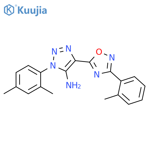 1-(2,4-dimethylphenyl)-4-3-(2-methylphenyl)-1,2,4-oxadiazol-5-yl-1H-1,2,3-triazol-5-amine structure