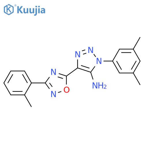 1-(3,5-dimethylphenyl)-4-3-(2-methylphenyl)-1,2,4-oxadiazol-5-yl-1H-1,2,3-triazol-5-amine structure