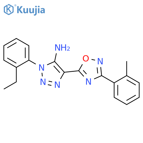 1-(2-ethylphenyl)-4-3-(2-methylphenyl)-1,2,4-oxadiazol-5-yl-1H-1,2,3-triazol-5-amine structure