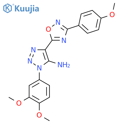 1-(3,4-dimethoxyphenyl)-4-3-(4-methoxyphenyl)-1,2,4-oxadiazol-5-yl-1H-1,2,3-triazol-5-amine structure