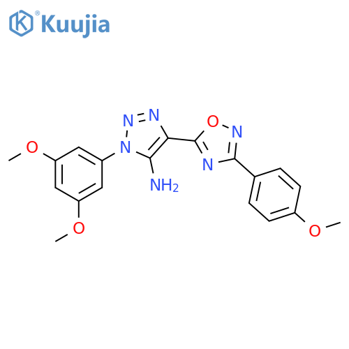 1-(3,5-dimethoxyphenyl)-4-3-(4-methoxyphenyl)-1,2,4-oxadiazol-5-yl-1H-1,2,3-triazol-5-amine structure