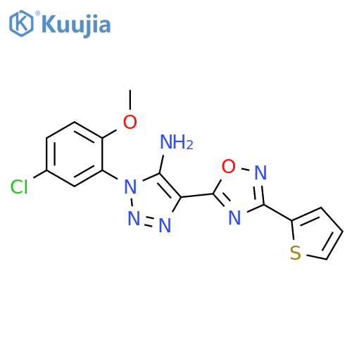 1-(5-chloro-2-methoxyphenyl)-4-3-(thiophen-2-yl)-1,2,4-oxadiazol-5-yl-1H-1,2,3-triazol-5-amine structure