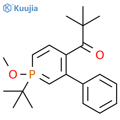 1-Propanone, 1-[1-(1,1-dimethylethyl)-1,1-dihydro-1-methoxy-3-phenyl-4-phosphorinyl]-2,2-dimethyl- (9CI) structure