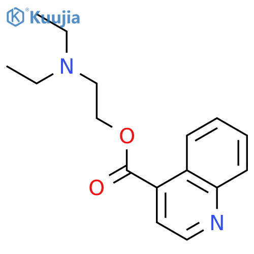 4-Quinolinecarboxylic acid, 2-(diethylamino)ethyl ester structure