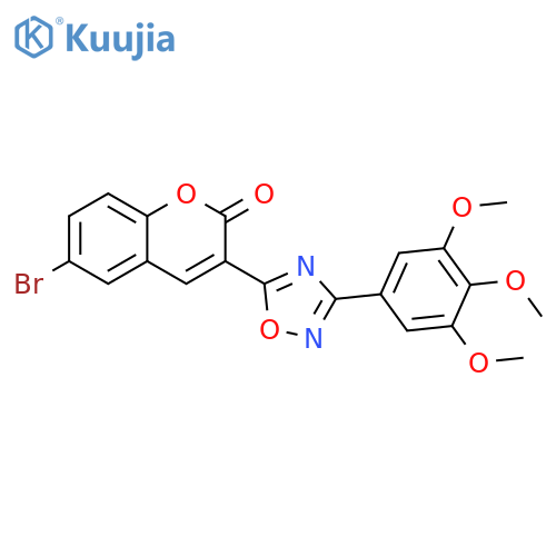 6-bromo-3-[3-(3,4,5-trimethoxyphenyl)-1,2,4-oxadiazol-5-yl]chromen-2-one structure