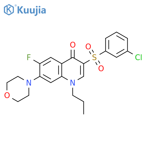 3-(3-chlorobenzenesulfonyl)-6-fluoro-7-(morpholin-4-yl)-1-propyl-1,4-dihydroquinolin-4-one structure