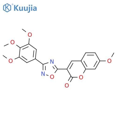 7-methoxy-3-3-(3,4,5-trimethoxyphenyl)-1,2,4-oxadiazol-5-yl-2H-chromen-2-one structure
