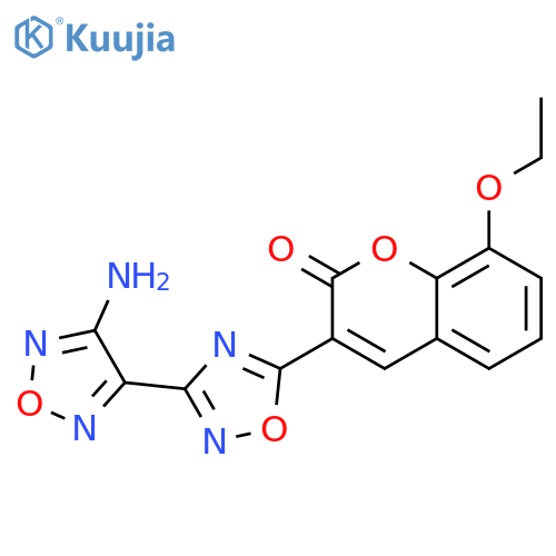 3-3-(4-amino-1,2,5-oxadiazol-3-yl)-1,2,4-oxadiazol-5-yl-8-ethoxy-2H-chromen-2-one structure