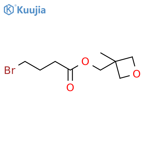 Butanoic acid, 4-bromo-, (3-methyl-3-oxetanyl)methyl ester structure