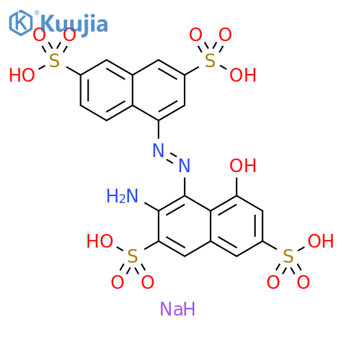2,7-Naphthalenedisulfonic acid, 3-amino-4-[2-(3,6-disulfo-1-naphthalenyl)diazenyl]-5-hydroxy-, sodium salt (1:4) structure