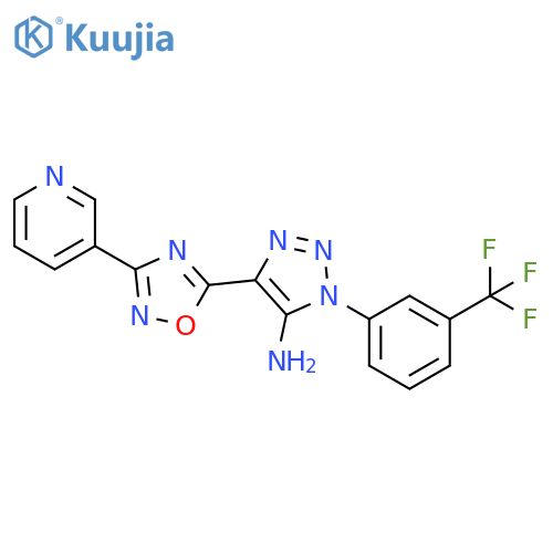 4-3-(pyridin-3-yl)-1,2,4-oxadiazol-5-yl-1-3-(trifluoromethyl)phenyl-1H-1,2,3-triazol-5-amine structure