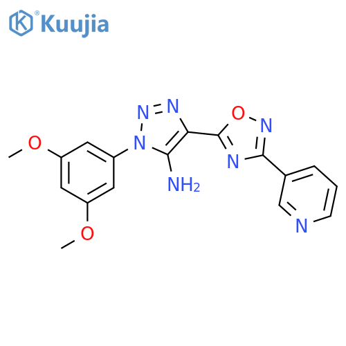 1-(3,5-dimethoxyphenyl)-4-3-(pyridin-3-yl)-1,2,4-oxadiazol-5-yl-1H-1,2,3-triazol-5-amine structure