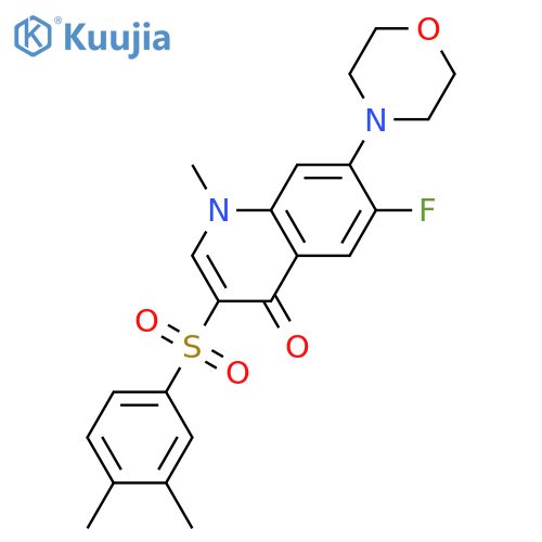 3-(3,4-dimethylbenzenesulfonyl)-6-fluoro-1-methyl-7-(morpholin-4-yl)-1,4-dihydroquinolin-4-one structure