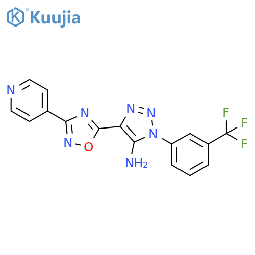 4-3-(pyridin-4-yl)-1,2,4-oxadiazol-5-yl-1-3-(trifluoromethyl)phenyl-1H-1,2,3-triazol-5-amine structure