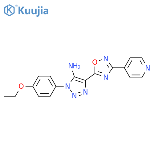 1-(4-ethoxyphenyl)-4-3-(pyridin-4-yl)-1,2,4-oxadiazol-5-yl-1H-1,2,3-triazol-5-amine structure