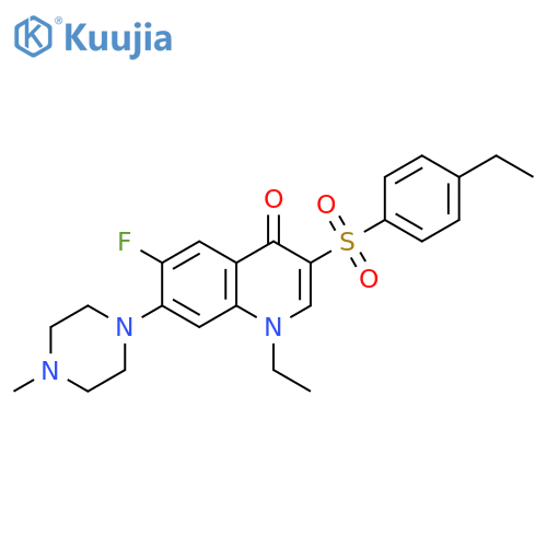 1-ethyl-3-(4-ethylbenzenesulfonyl)-6-fluoro-7-(4-methylpiperazin-1-yl)-1,4-dihydroquinolin-4-one structure