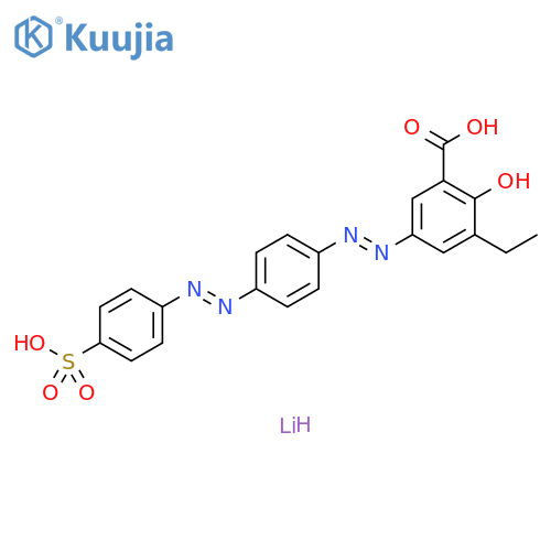 Benzoic acid, 3-ethyl-2-hydroxy-5-[[4-[(4-sulfophenyl)azo]phenyl]azo]-,dilithium salt structure