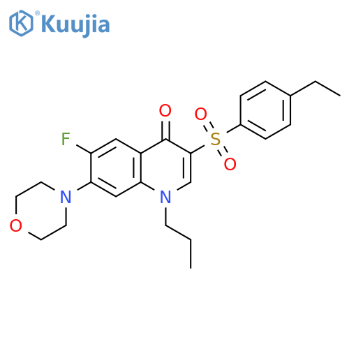 3-(4-ethylbenzenesulfonyl)-6-fluoro-7-(morpholin-4-yl)-1-propyl-1,4-dihydroquinolin-4-one structure