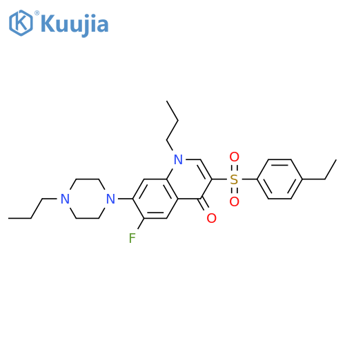 3-(4-ethylbenzenesulfonyl)-6-fluoro-1-propyl-7-(4-propylpiperazin-1-yl)-1,4-dihydroquinolin-4-one structure