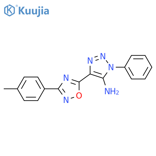 4-3-(4-methylphenyl)-1,2,4-oxadiazol-5-yl-1-phenyl-1H-1,2,3-triazol-5-amine structure